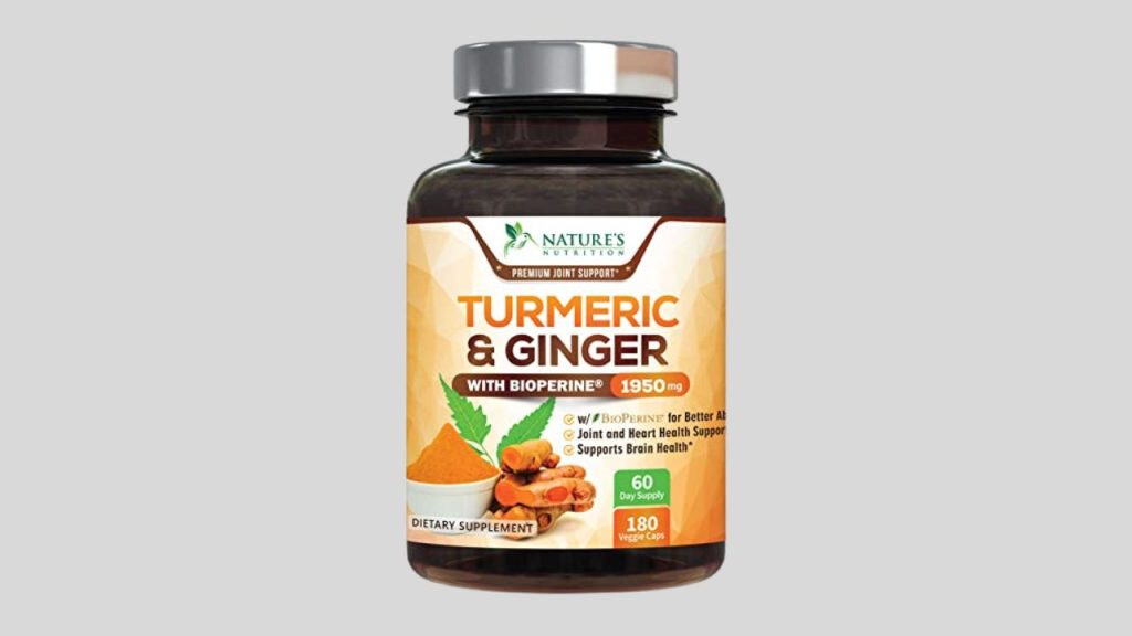 Turmeric Curcumin with Ginger & BioPerine Black Pepper Supplement