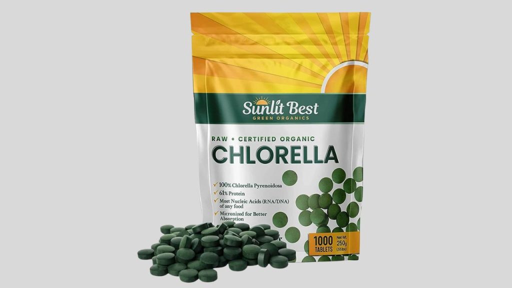 Sunlit Best USDA Organic Premium Chlorella Tablets 1000 Tabs